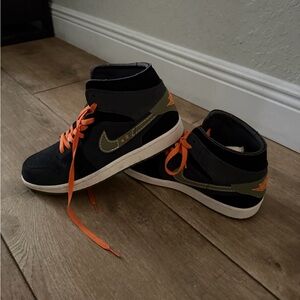 Nike Black and Orange High-Tops